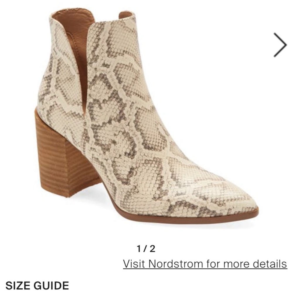 Steve Madden Kaylah Snakeskin Booties